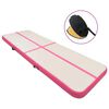 vidaXL Inflatable Gymnastics Mat with Pump 275.6x39.4x5.9" PVC Pink
