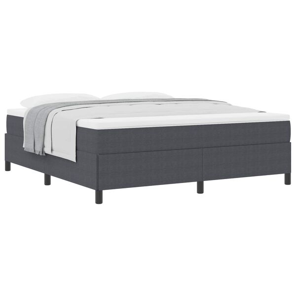 vidaXL Box Spring Bed Dark Grey 70.87 x 78.74 in Velvet