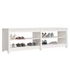 vidaXL Shoe Bench White 63.0x14.4x19.7" Solid Wood Pine