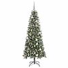 vidaXL Artificial Christmas Tree with 300 LEDs Green 70.87 in