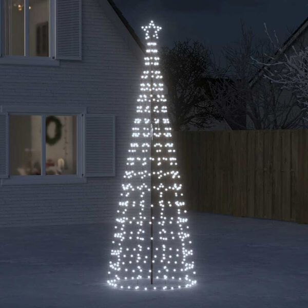 vidaXL Led Christmas Tree Cold White Iron, Copper Extra Tall