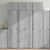 vidaXL Storage Cabinet Grey Sonoma Engineered Wood Tall Storage Cabinet