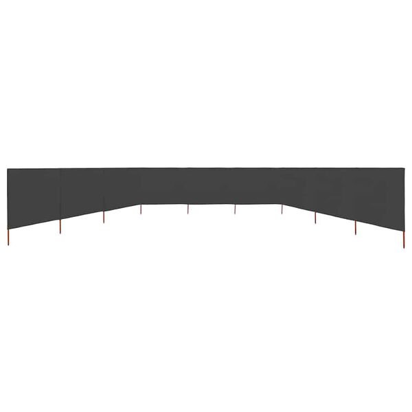 vidaXL Wind Screen Anthracite Non-woven fabric, wood Extra Large