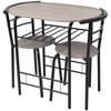 vidaXL Dining Set Black MDF, Iron Medium Sleek Breakfast Bar Set