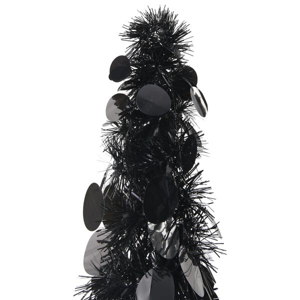 vidaXL Pop-up Christmas Tree Black PET 5.9 ft Collapsible