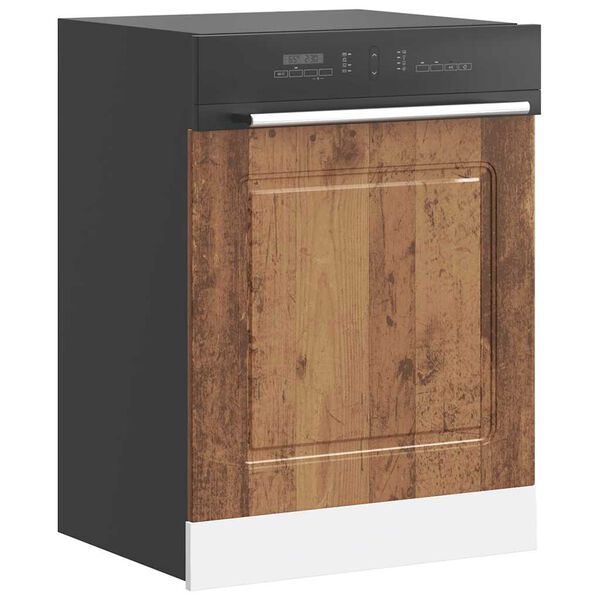 vidaXL Dishwasher Panel Old wood Engineered wood 23.6x0.6x26.4 in