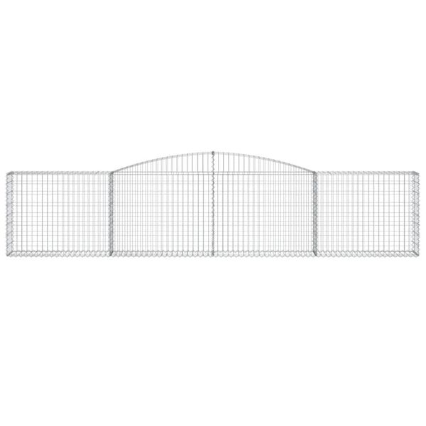 vidaXL Gabion Basket Set of 15 Silver Galvanized iron Extra large