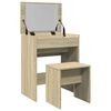 vidaXL Dressing Table Sonoma Oak Engineered Wood Medium Dressing Table