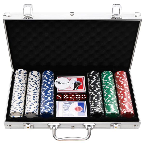 vidaXL Poker Chip Set 300 pcs 0.03 lb