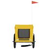 vidaXL Pet Bike Trailer Yellow and Black Oxford fabric, iron, PVC