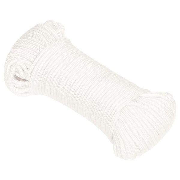 vidaXL Boat Rope Full White 0.20 " 1640.4 ' Polypropylene