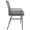 vidaXL Garden Chair Grey PE rattan Medium Durable Garden Chair