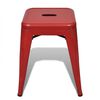 vidaXL Stacking Stools 2 pcs Red Metal