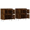 vidaXL Sideboard Set of 2 Smoked Oak Engineered Wood, Metal Medium