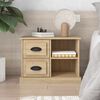 vidaXL Bedside Cabinet Sonoma Oak Engineered wood Compact