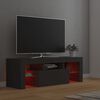 vidaXL TV Stand with LED Lights Gray 47.2"x13.8"x15.7"