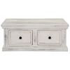 vidaXL Coffee Table White Solid Mango Wood 27.6 in x 27.6 in x 11.8 in