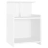 vidaXL Bed Cabinet Set of 2 White Engineered wood 15.7x13.8x23.6 in