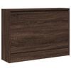 vidaXL Shoe Cabinet Brown Oak Engineered Wood Compact Shoe Cabinet
