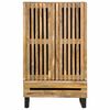 vidaXL Highboard Rough Mango, Steel Solid Rough Mango Wood, Steel Tall