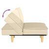 vidaXL Sofa Bed Cream Fabric (100% polyester), plywood Standard