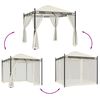 vidaXL Gazebo with Mesh Walls Cream 9.6'x9.6' Steel