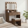 vidaXL Dressing Table Brown Oak 79 x 41 x 135 cm Engineered Wood