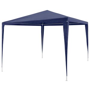 vidaXL Gazebo Blue Polyethylene, Steel Large Foldable Gazebo Square