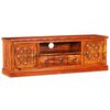 vidaXL TV Stand Natural Acacia Solid Acacia wood, Copper