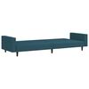 vidaXL Sofa Bed Blue Velvet, Wood, Plastic 2-Seater