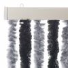 vidaXL Fly Curtain Grey and Black 35.4x78.7" Chenille
