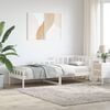 vidaXL Day Bed White Solid Pine Wood Single