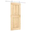 vidaXL Sliding Door with Hardware Set 33.5x82.7" Solid Wood Pine
