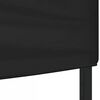 vidaXL Party Tent Black 210D oxford fabric with silver coating, Steel