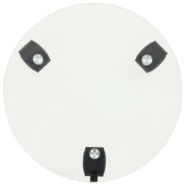 vidaXL Plant Roller Set of 2 Transparent Tempered Glass 11 in Diameter