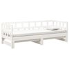 vidaXL Day Bed White Solid pine wood 2x