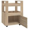 vidaXL Kitchen Trolley Sonoma Oak 23.6x17.7x31.5" Engineered Wood