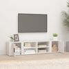 vidaXL TV Cabinet Set of 2 White Engineered Wood Medium TV Cabinet