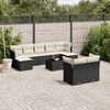 vidaXL Garden Sofa Set Black, Cream White
