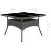 vidaXL Dining Set Grey, Brown