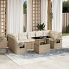 vidaXL Garden Sofa Set Beige