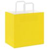 vidaXL Paper Bags 50 pcs with Handles Yellow 10.2x6.7x9.8"