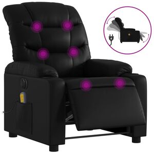 vidaXL Electric Massage Recliner Chair Black