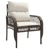 vidaXL Patio Sofa Set Brown, Cream White