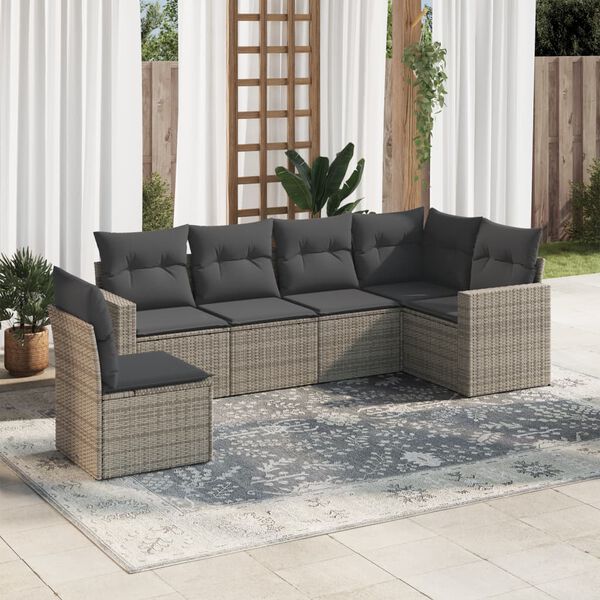 vidaXL Garden Sofa Set Gray