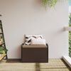 vidaXL Storage Bench Brown PE Rattan Standard Storage Bench