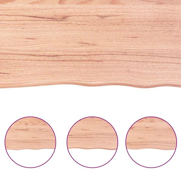 vidaXL Wall Shelf Light brown Solid oak wood Large Foldable