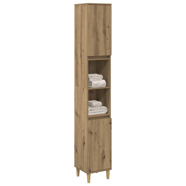 vidaXL Bathroom Cabinet Artisan oak Engineered wood Tall