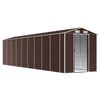 vidaXL Garden Shed Brown Galvanized Steel Large Garden Shed