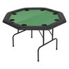 vidaXL Poker Table Green and Black MDF, Polyester, Artificial Leather, Steel